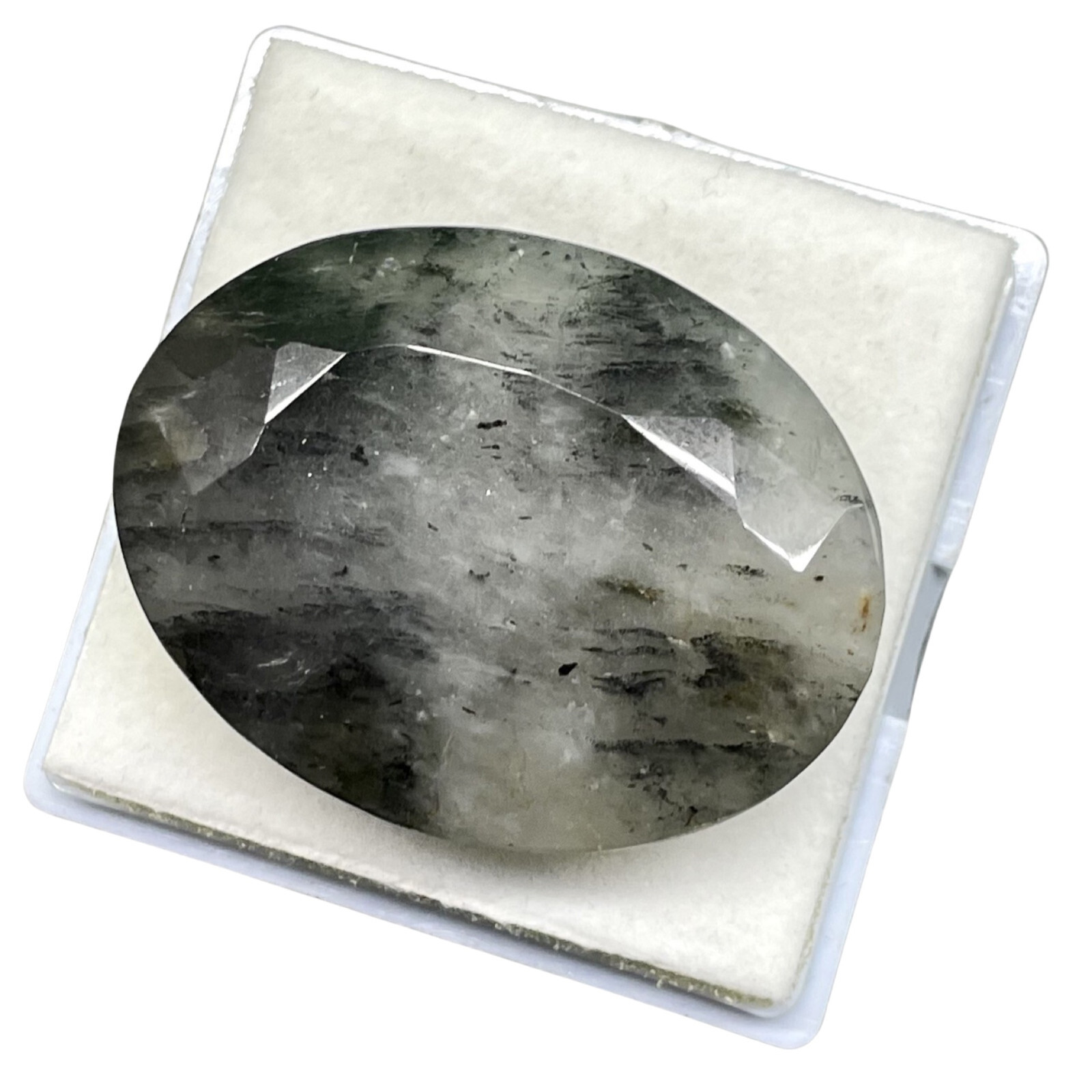 156.5 Cts Natural Rutile Quartz 42x33mm Oval Cut Loose Untreated Gemstone