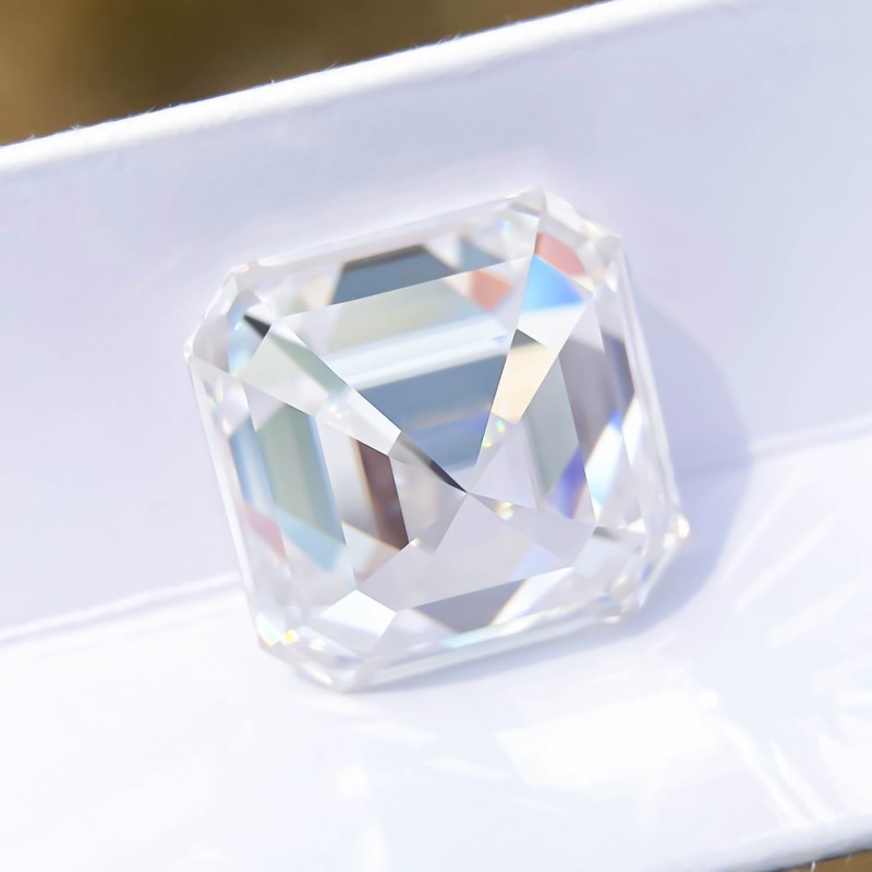 US Loose Moissanite Real Gem Stone GRA Certificate 0.1-10ct VVS1 D Asscher Cut