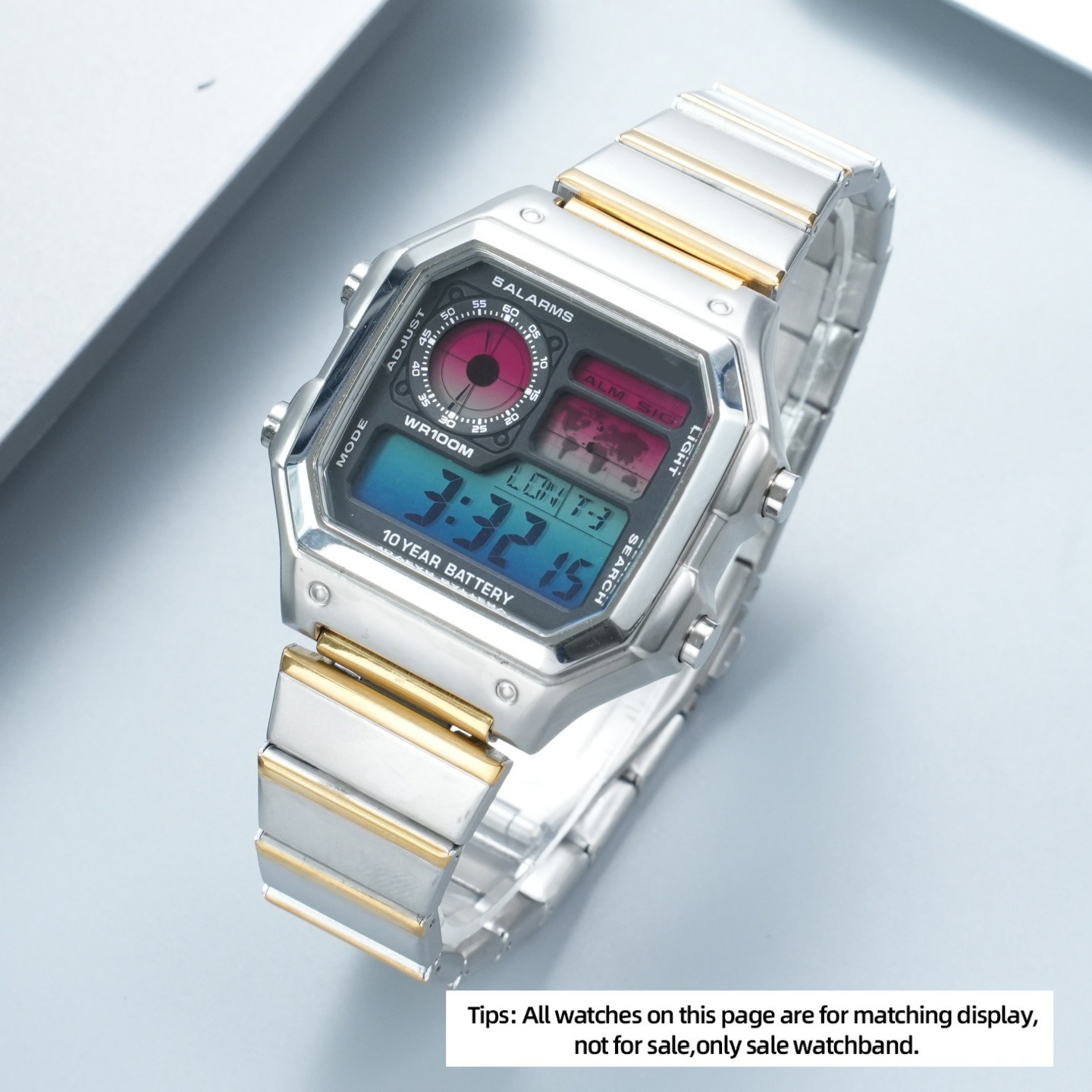 For Casio AE-1200WH AE1300 ws-1600 Metal Watch Mod Kit AE1200 Starp Watch Case