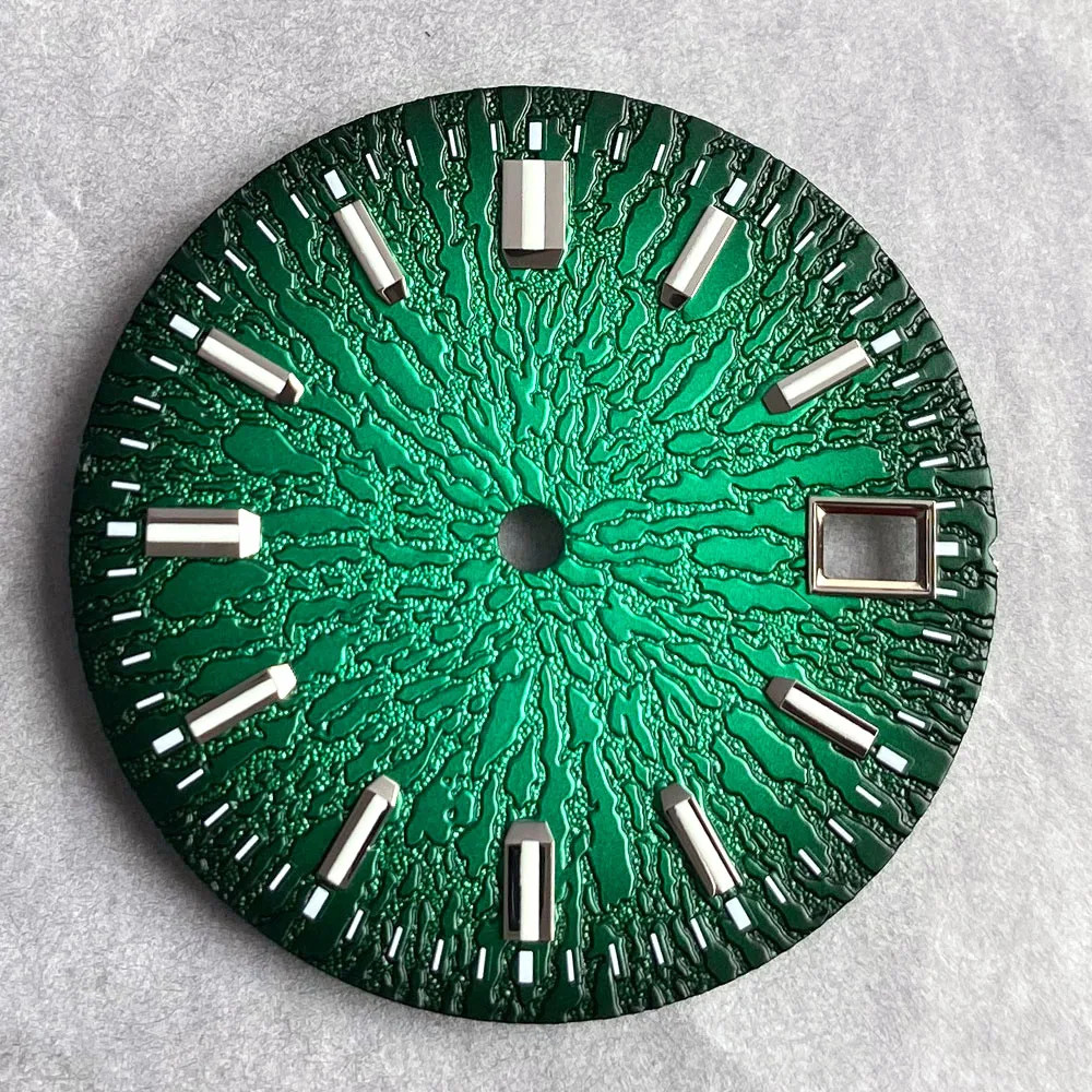 Tandorio 29mm No logo Watch Mod Dial For NH35 NH38 PT5000 Luminous Vintage Dial