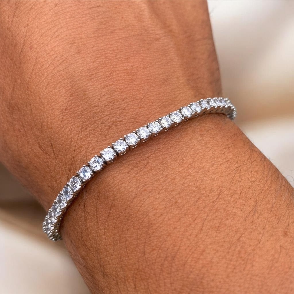 VVS1 Moissanite 925 sterling silver Tennis Bracelet for Women & Men