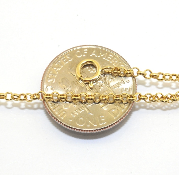 2mm Cable Round Rolo Chain Necklace Extender Real Solid 14K Yellow Gold Genuine