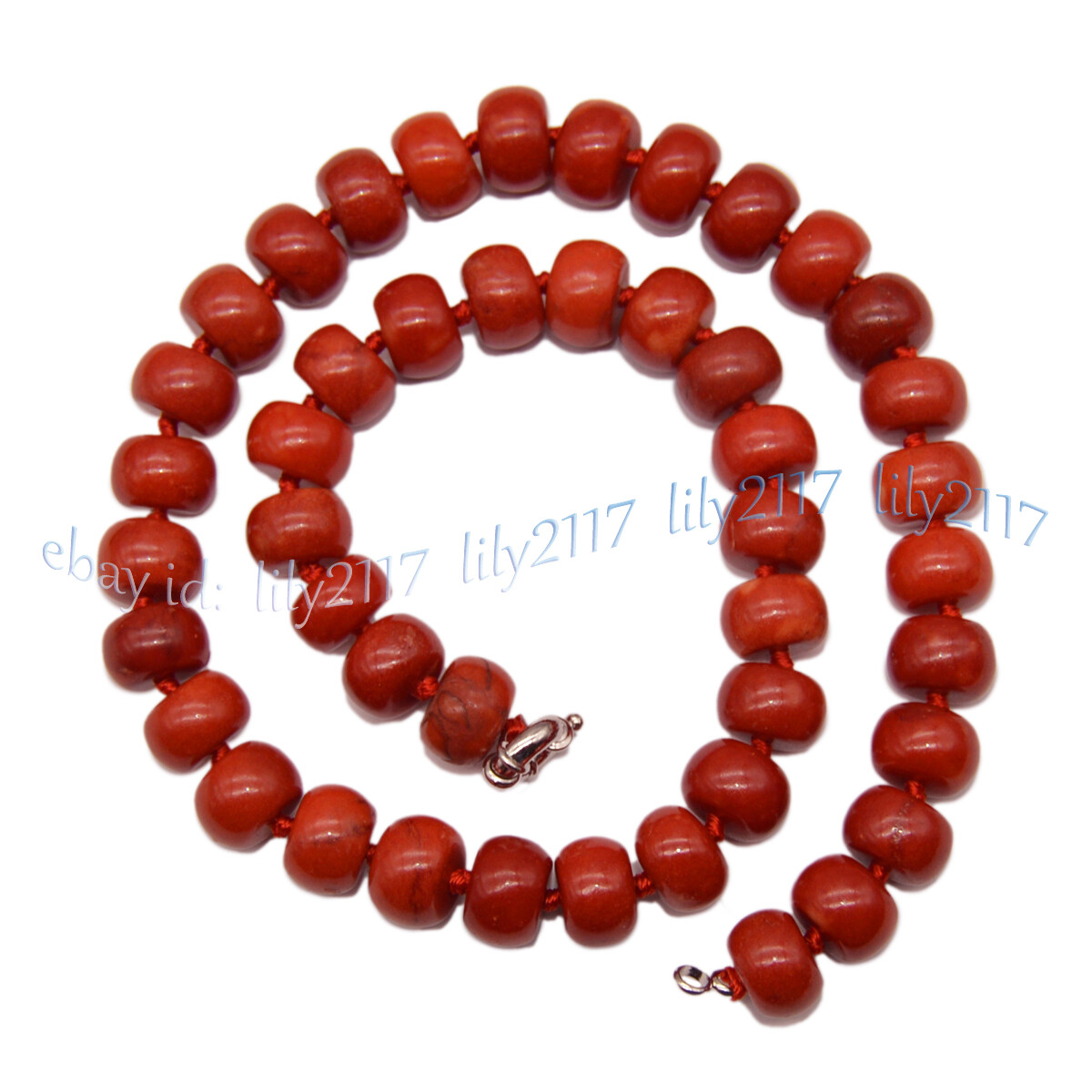 Genuine Natural Red Coral Irregular Rondelle Gemstone Beads Necklace 14-48 inch