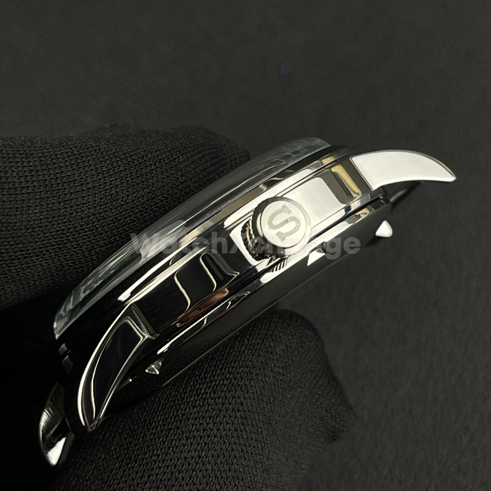 40mm Silver Cocktail Arched Glass Stainless Steel Watch Case For Seiko NH35 NH38