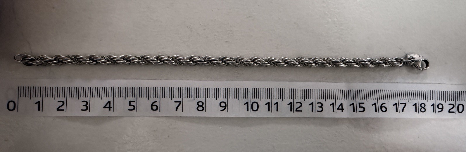 tiffany and Co 925 Sterling Silver Rope Chain Bracelet