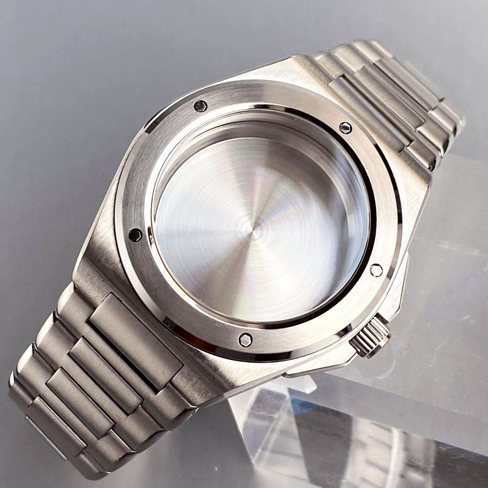 PVD Black 40mm Sapphire Dive Watch Case Dial 20ATM Waterproof Fit NH35 NH36