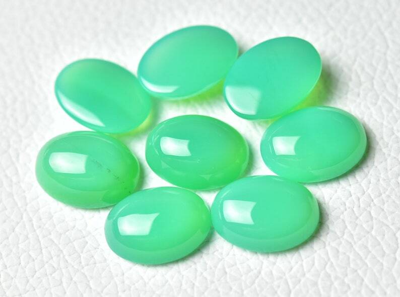Chrysoprase Chalcedony Oval Shape Cabochon Gemstones lot 3x5mm – 18x25mm