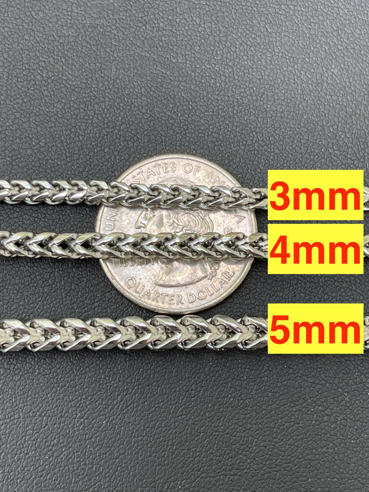 Men’s Franco Chain Stainless Steel Necklace BEST QUALITY! 18-30″ 3-8mm HEAVY!