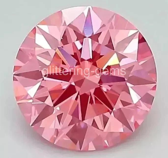5.10 Ct Natural Pink Diamond VVS1 D Grade Round Cut 12mm IGL Certified 5AOE