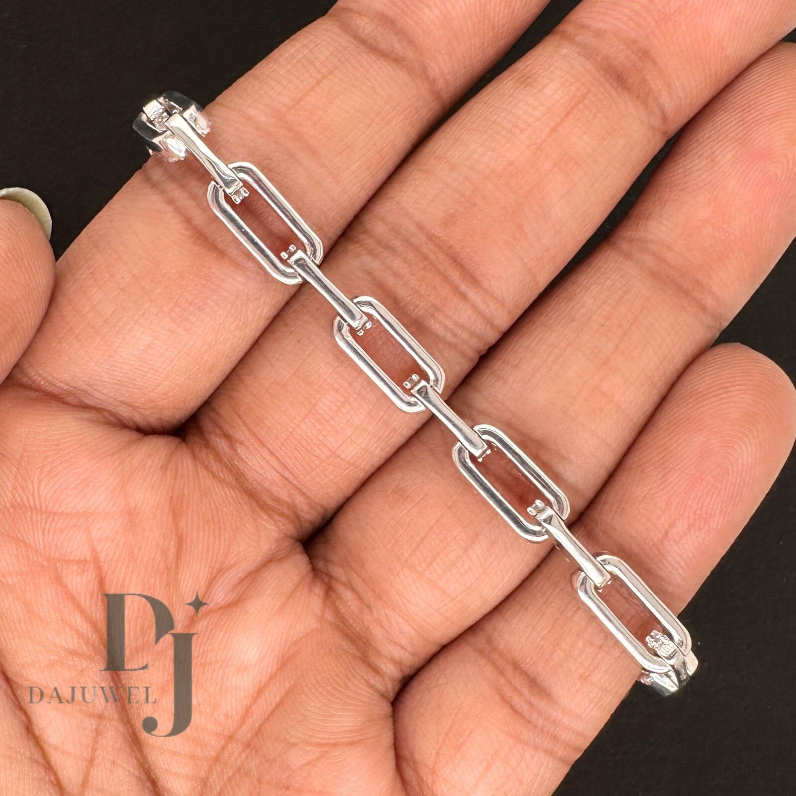 7′ Inch Long Tennis Wedding Bracelet Solid 14K White Gold 4 CT Round Cut VVS1