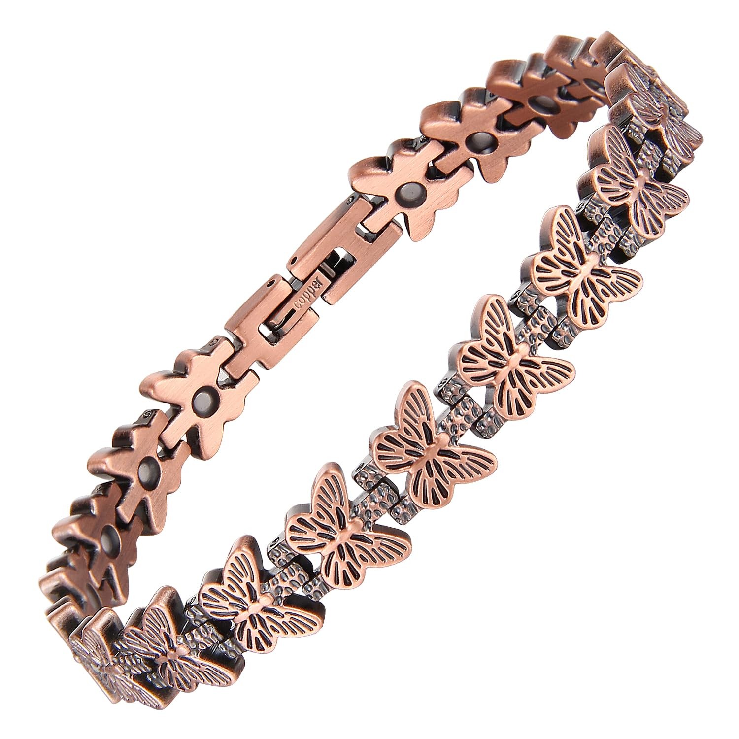 99.99% Pure Copper Magnetic Bracelet for Adult, Anti-Oxidation Scratch Resistant