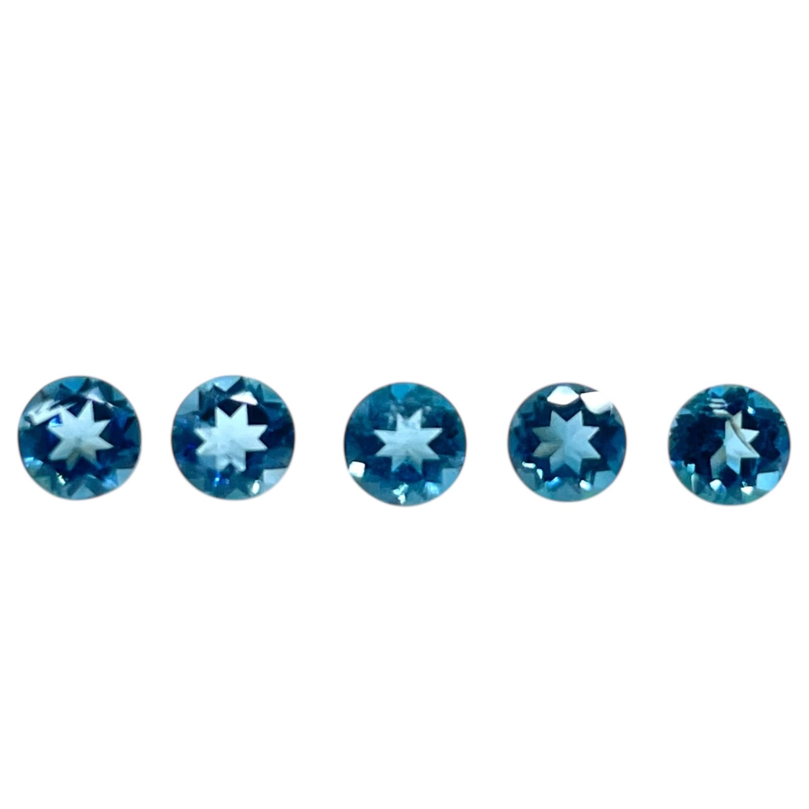 VVS 15 Pcs Natural London Blue Topaz 4mm Round Cut Loose Gemstone Wholesale Lot