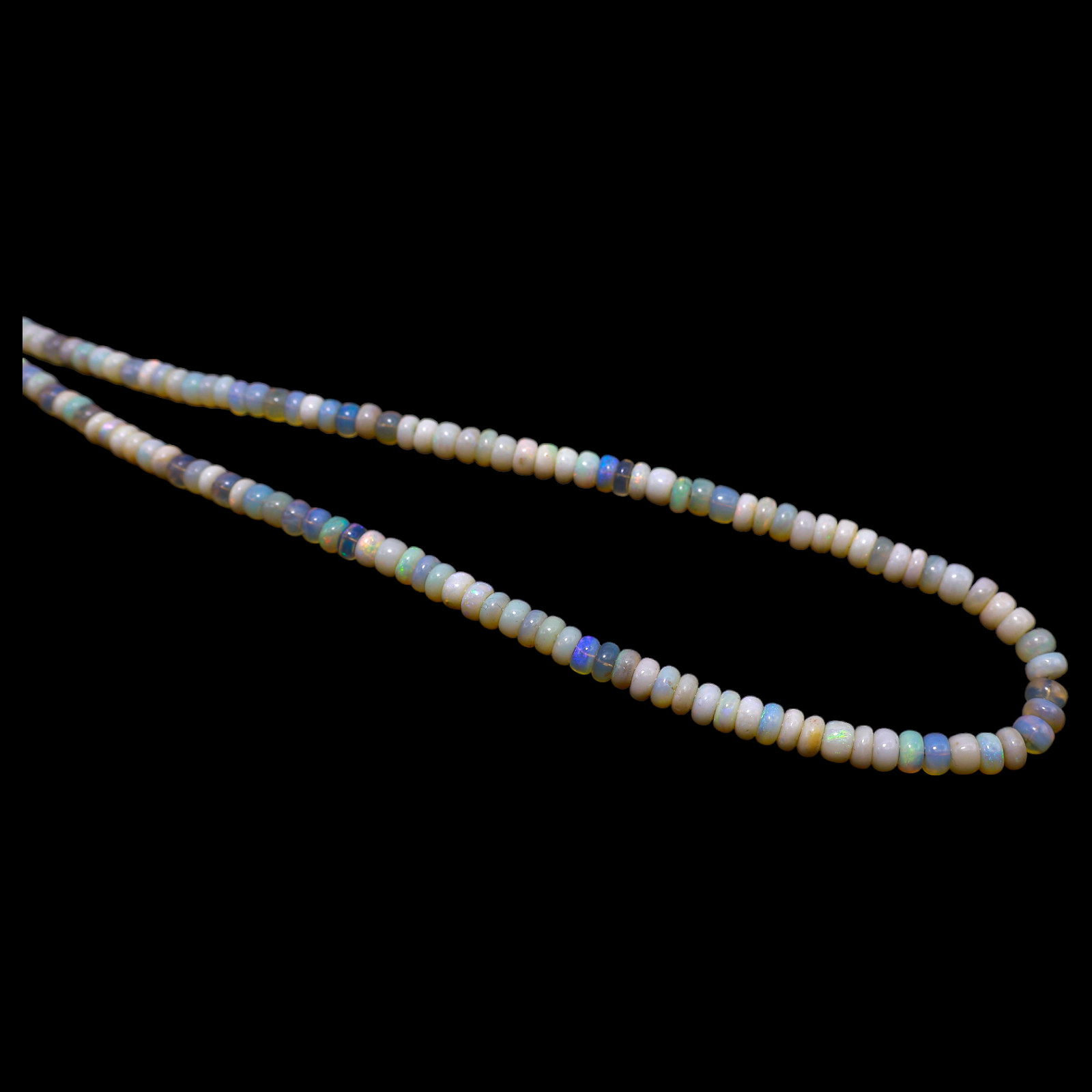 Rondelle Smooth 4X5 MM Fire Opal Beaded Not Applicable Art Deco Necklace Jewelry
