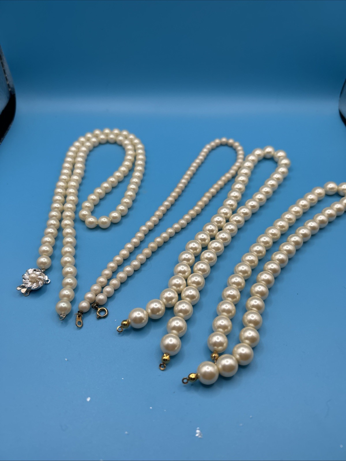 Lot Of 11 Vintage Mixed Strands Of Estate Faux Pearls (see Description)