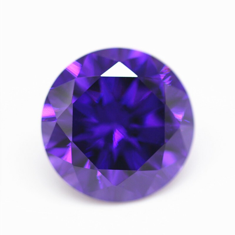 Purple Sapphire 1.35ct-20.9ct Round Faceted Cut Shape AAAAA VVS Loose Gemstone