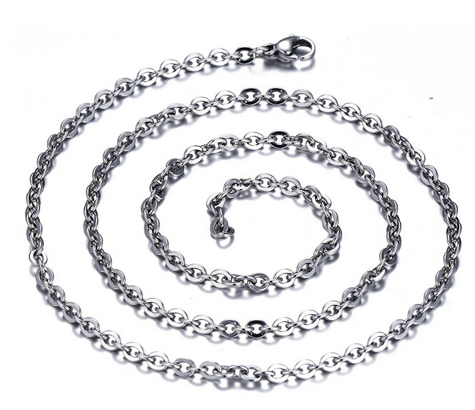 16′-30” in bulk Stainless steel Strong O Link chain Necklace Fashion Jewelry
