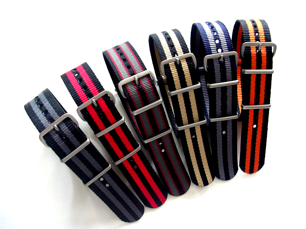 NATO ® strap watch band 20mm Brown g10 Nylon military RAF stitched Bonded IW usa