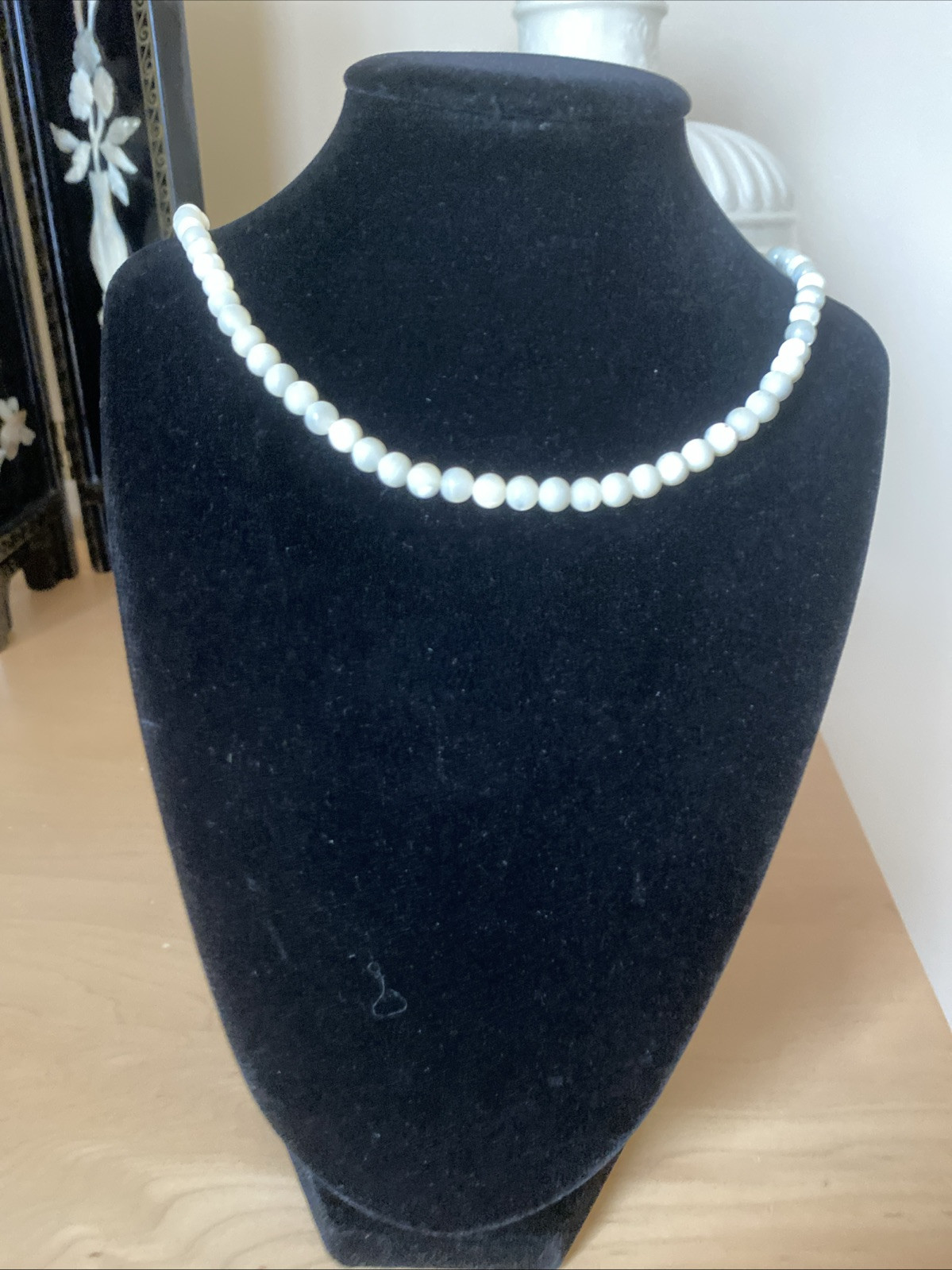 Vintage Art Deco Necklace Estate Fine Jewelry Pre-owned MOP Pearl Bead Sterling