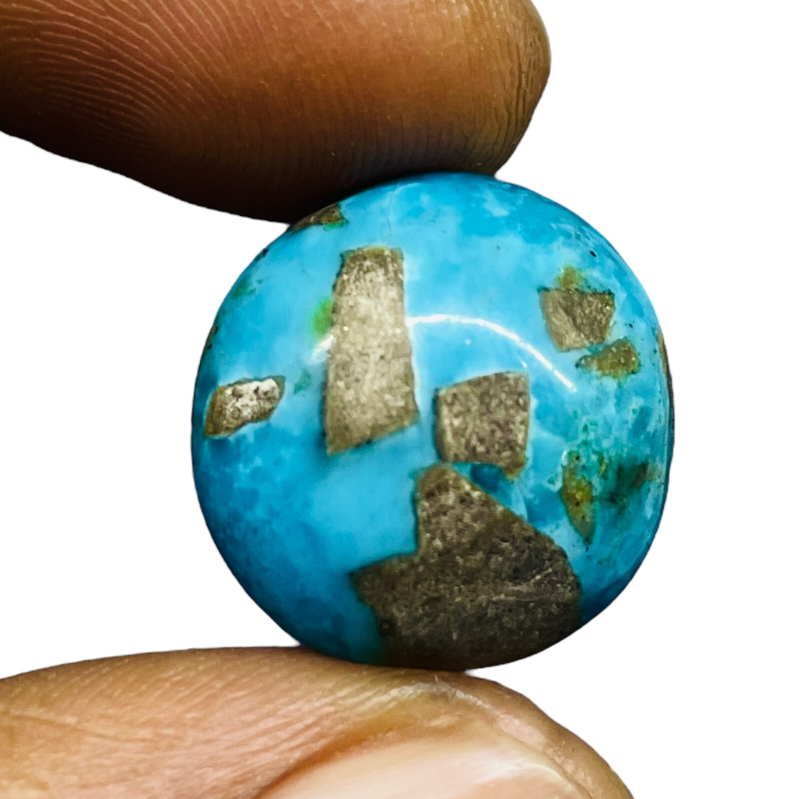 21.00 Cts Natural Turquoise 18.5x18mm Oval Top Quality Loose Untreated Gemstone