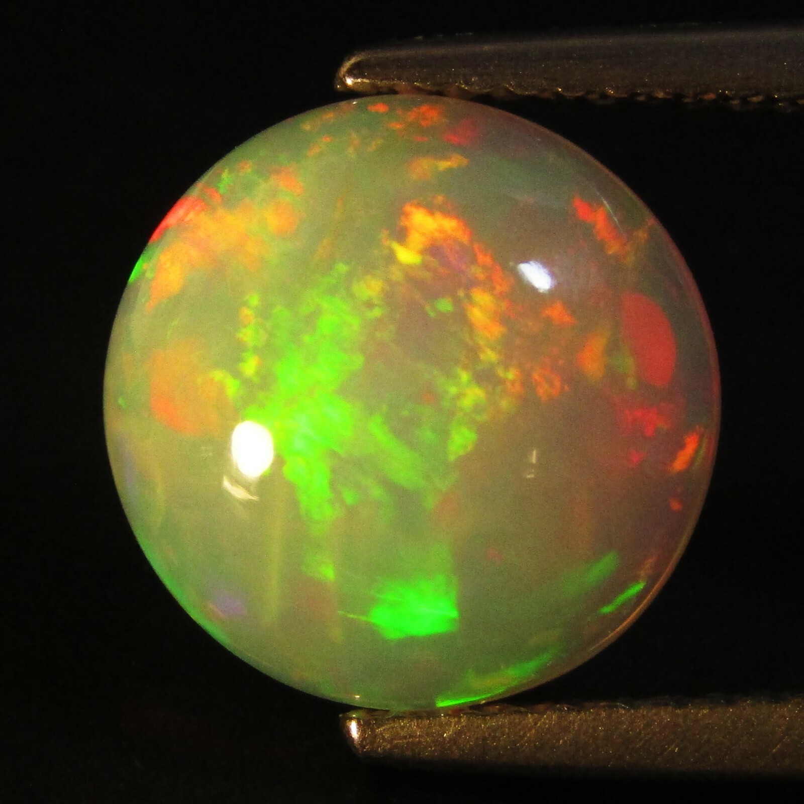 3.07Cts Natural Earth Mined Color Play Ethiopian Opal Oval Cabochon Gem Ref VDO
