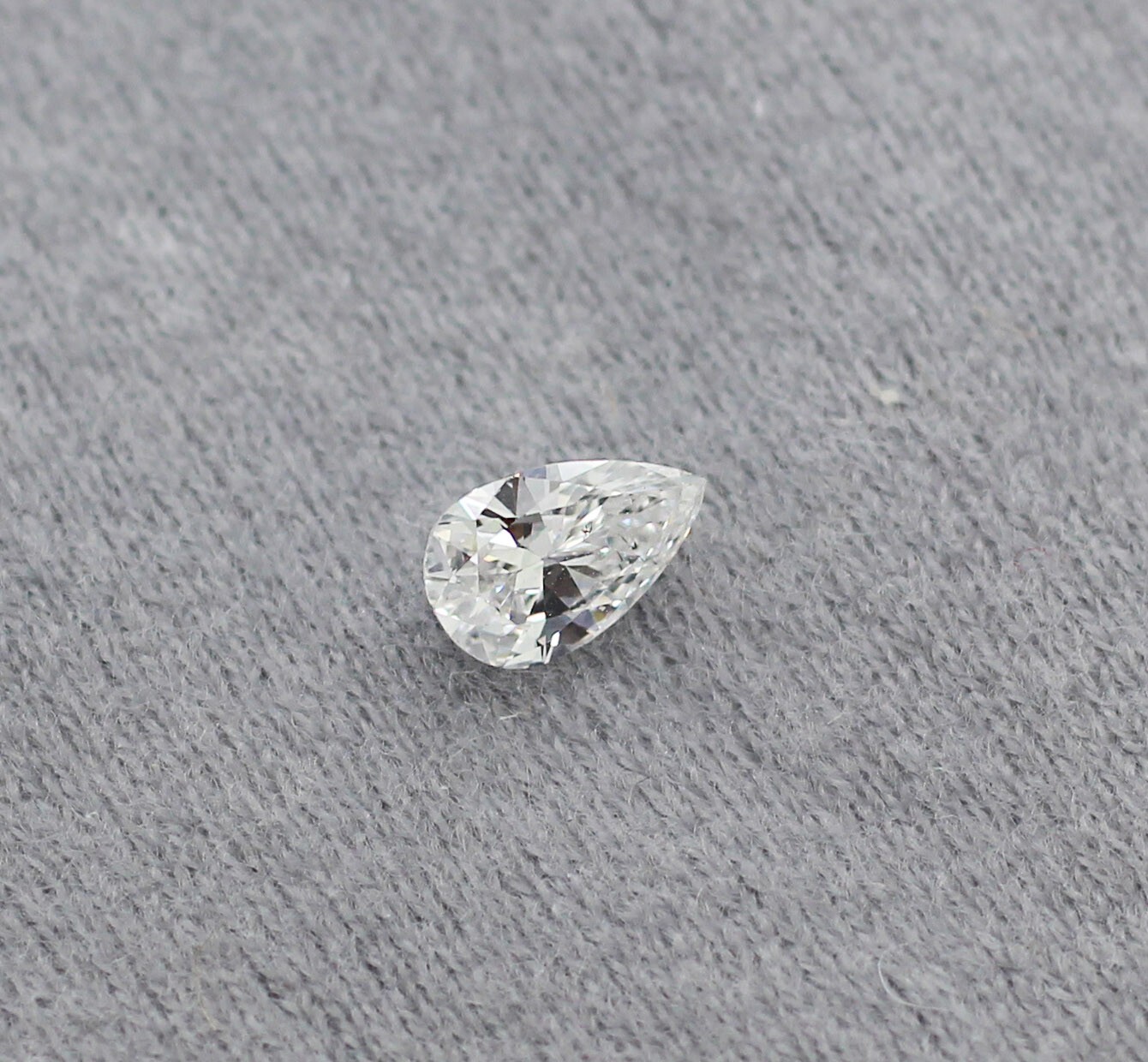 GIA Certified 0.66ct J/SI2 Laser Inscribed Pear Brilliant Cut Loose Diamond