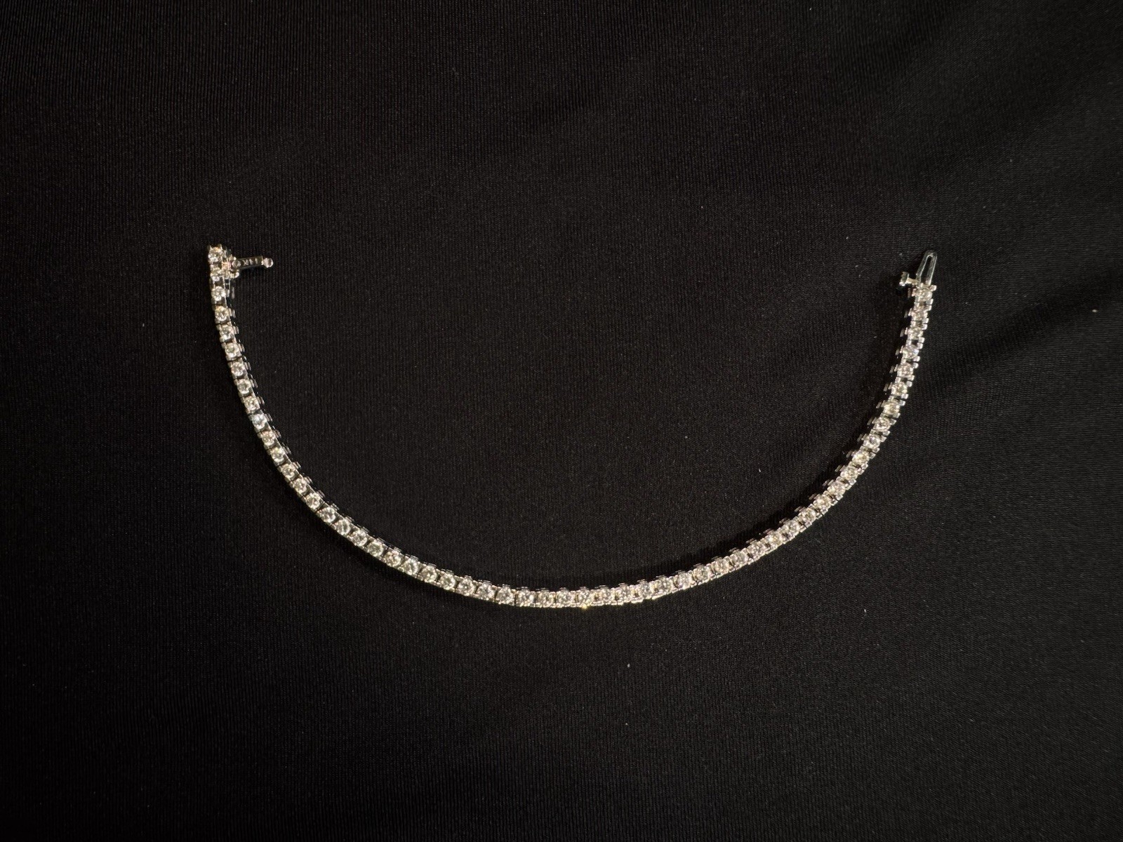 14k White Gold 4.95ctw Diamond Tennis Bracelet 7.5″ Box Clasp IGI