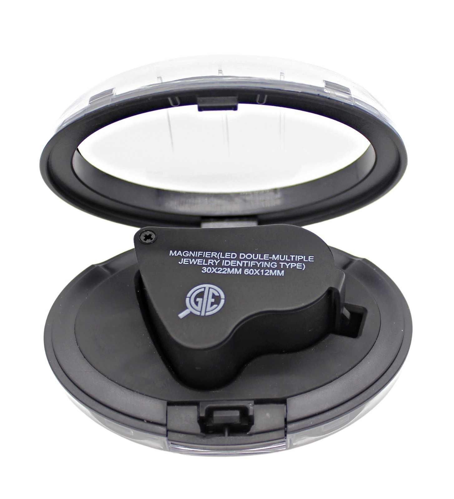 Foldable LED Magnifier 30X 60X Illuminated Jewel Loupe for Gold Identification