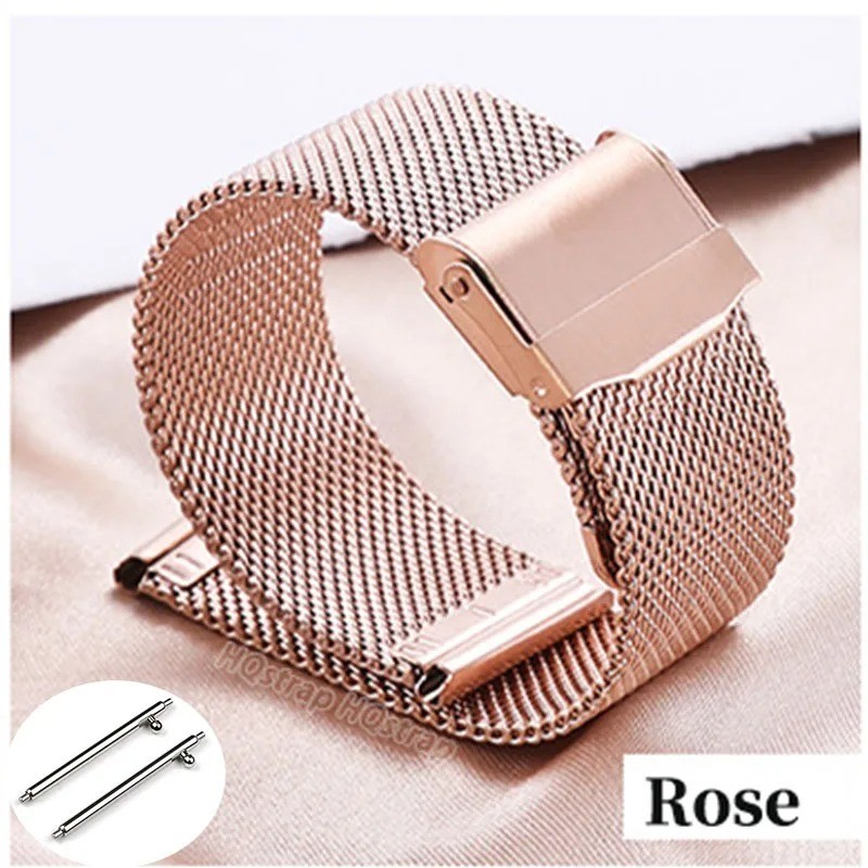 Rugged Milanese Mesh Stainless Steel Metal Watch Strap Band Quick Release12-24mm