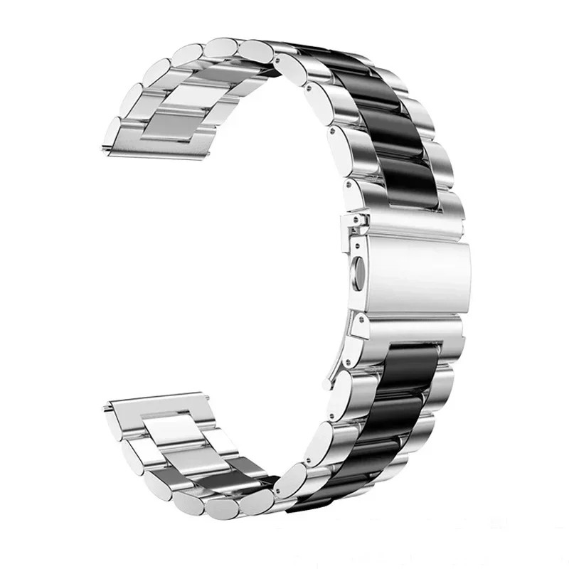 22mm Stainless Steel Watch Band Classic Strap W/ Quick Release Spring Pins