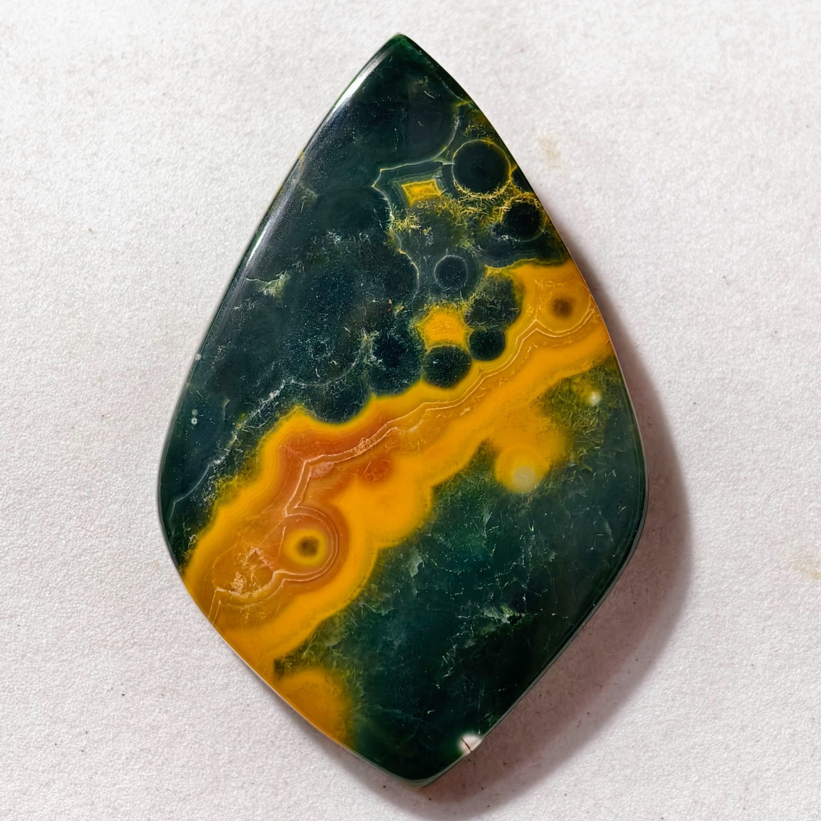 83 Cts Natural Ocean Jasper Cabochon Gemstone For Jewelry 53.7×34.9×6.5 MM