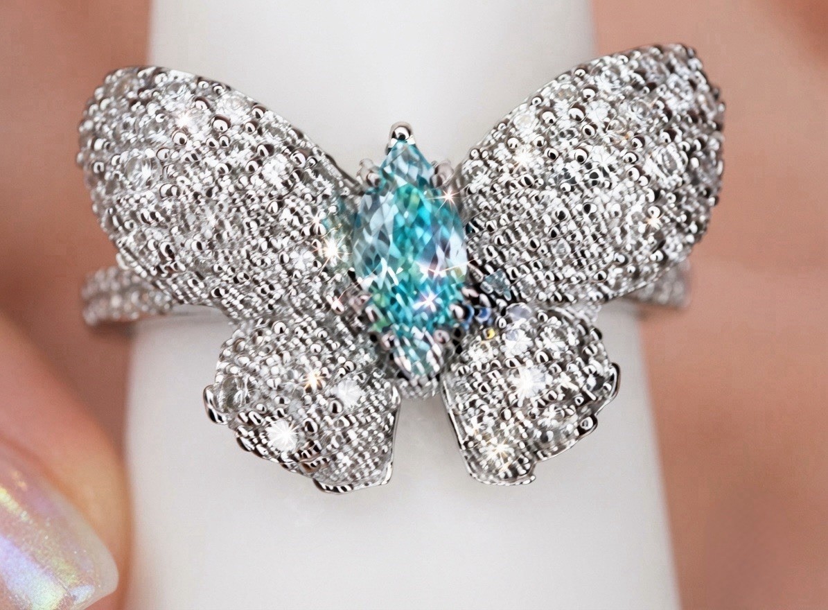 Bomb Party OG Size 5 Butterfly Ring On Hematite *Read Description