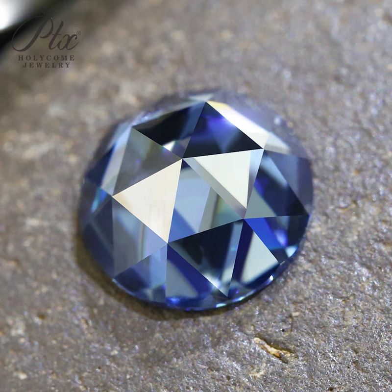 Natural Color Flat Bottom Rose Cut Moissanite Faceted Loose Stones for Jewelry