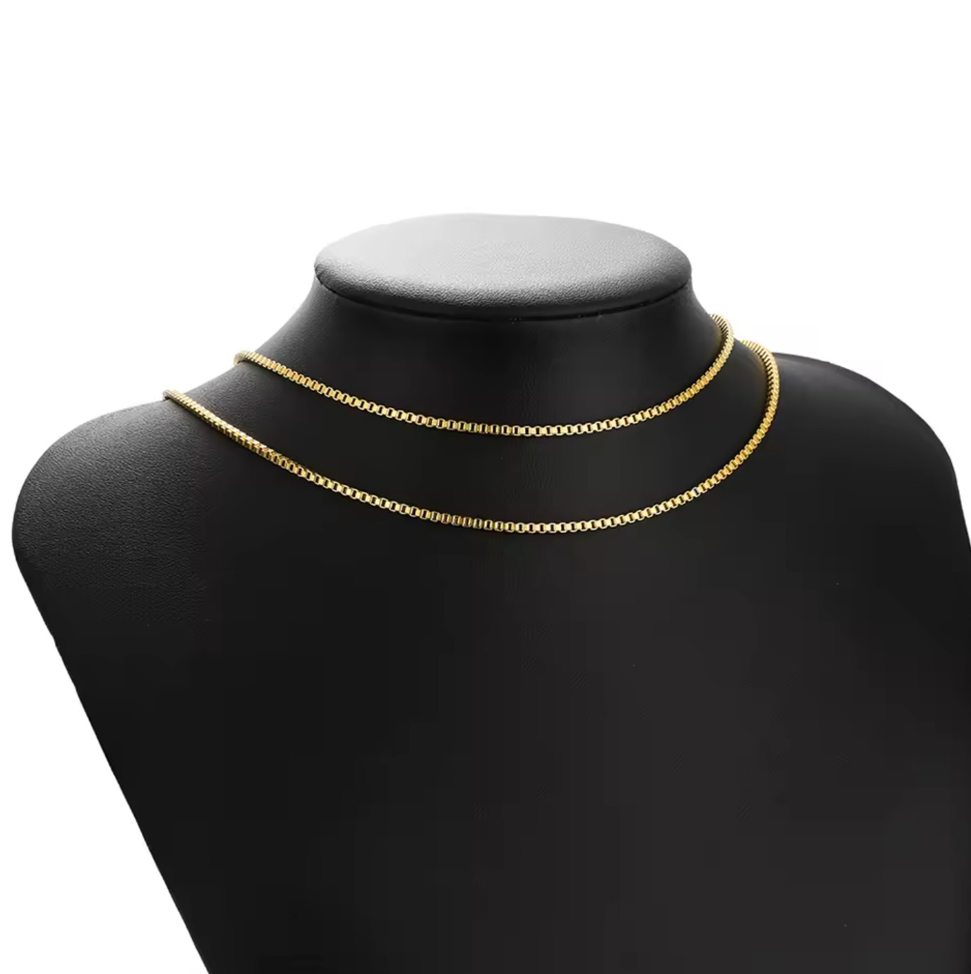 14k Gold Filled Box Chain 1.5-3mm Necklace 18-24″ Men Women