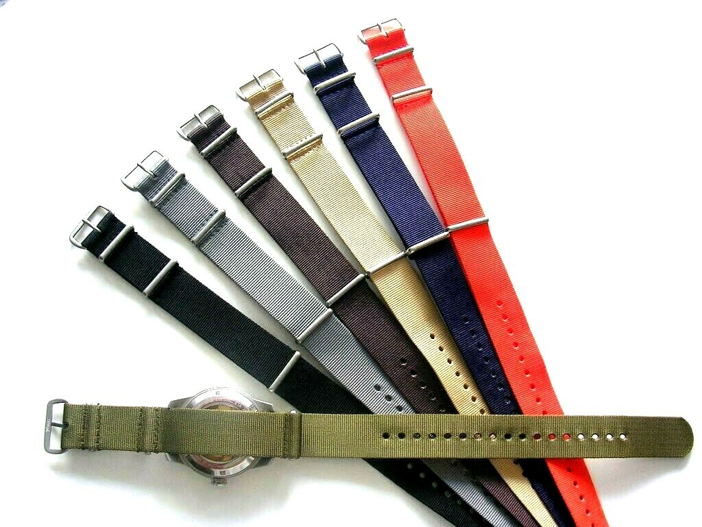 22mm Tan NATO G10 Ballistic nylon watchband strap 2 pak MoD RAF Bonded IW SUISSE