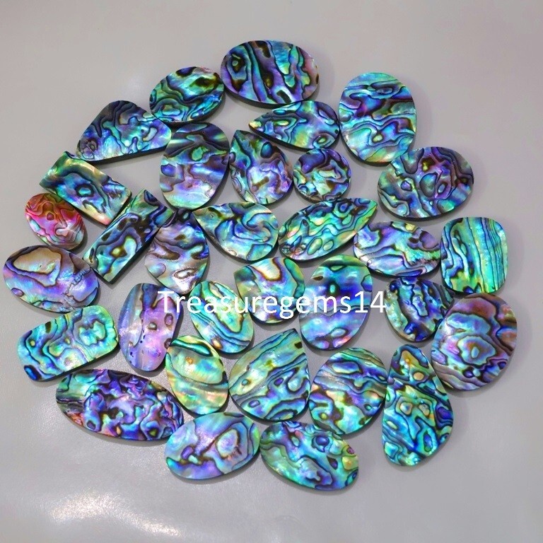250 Crt WHOLESALE LOT MERMAID ABALONE SHELL CABOCHON GEMSTONE AAAA