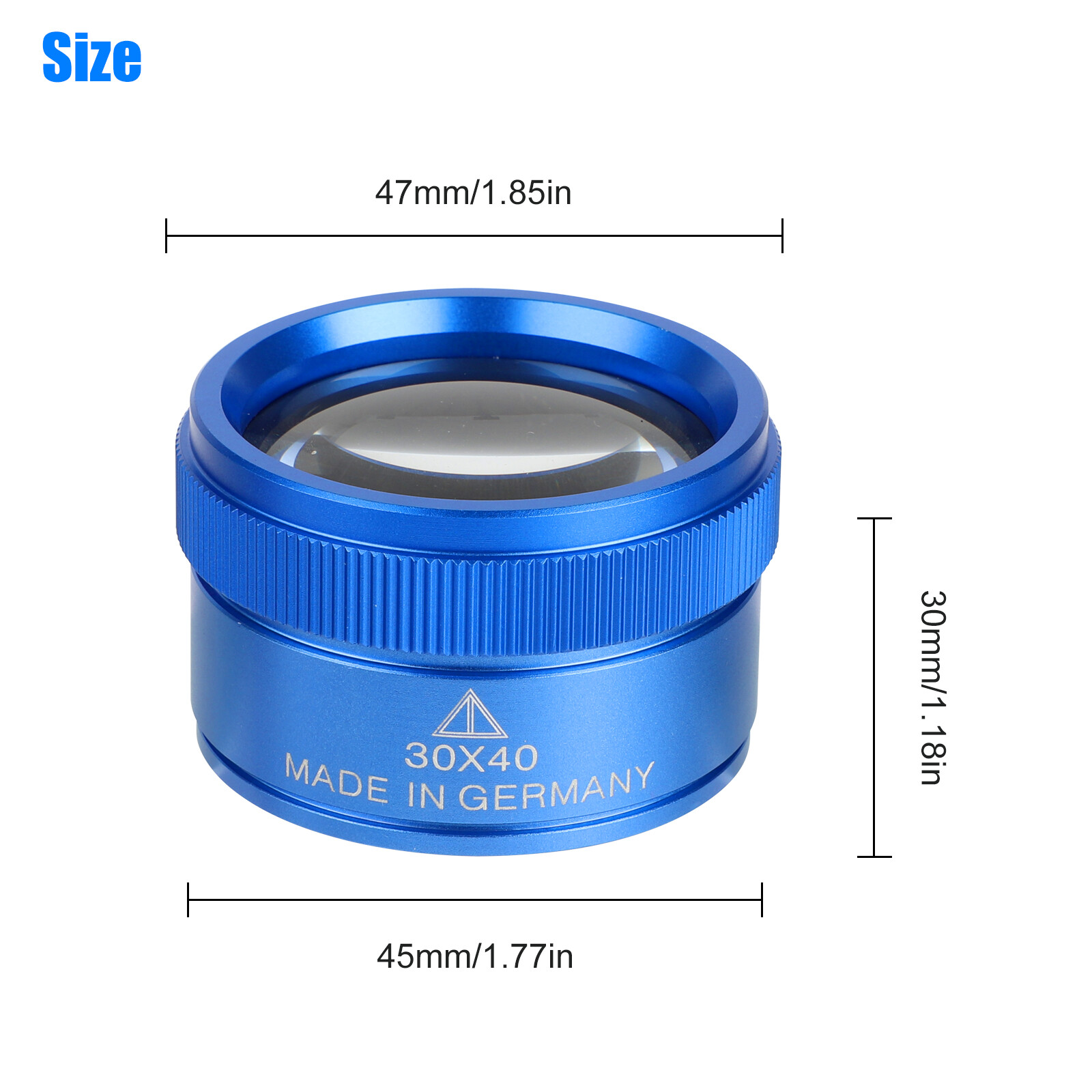 Magnifying Glass Jewelry Eye Loop Pocket Optical Magnifier Jewelers Repair 30X40