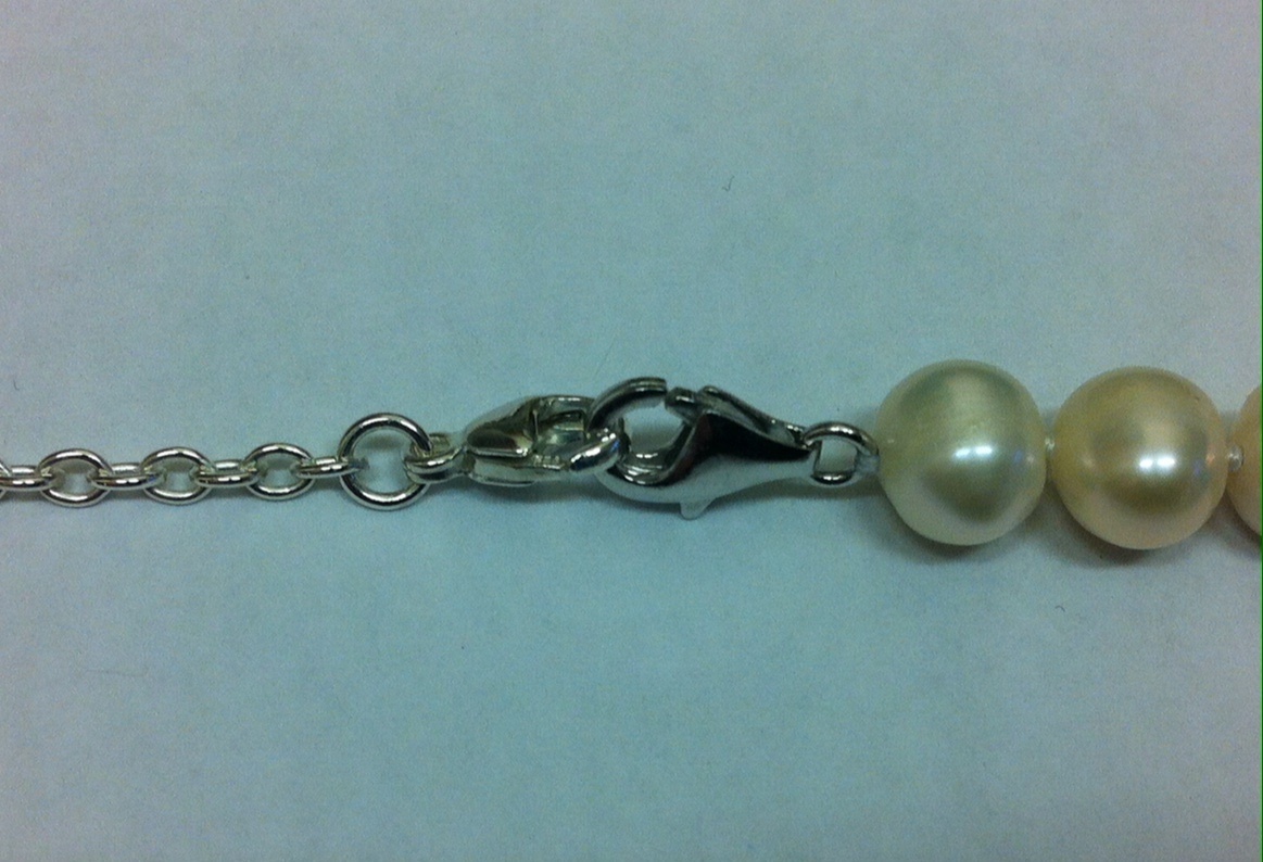 925 Sterling Silver Safety Extension Chain for Bracelet Necklace Pearl Extender