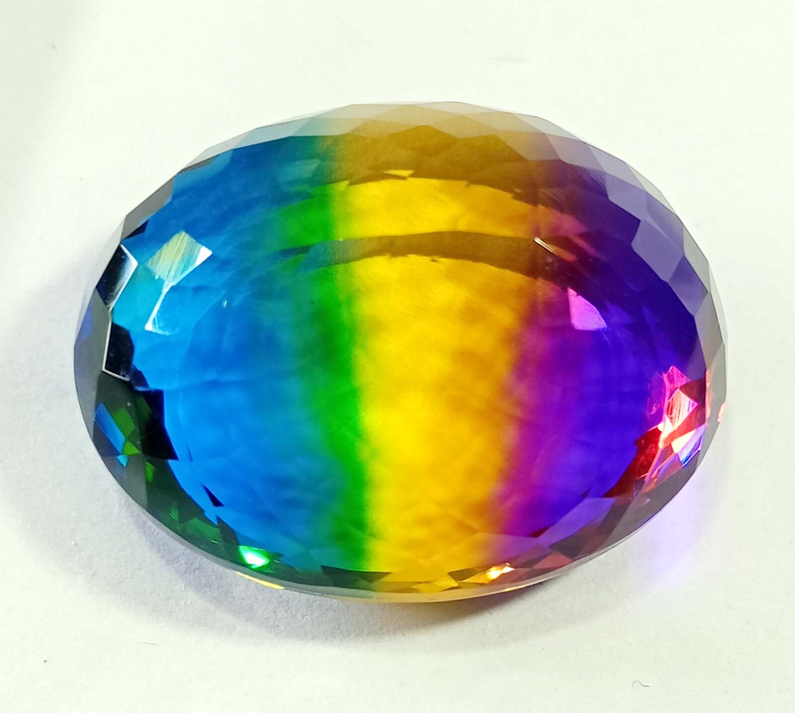 Bi-Colour 86-88 Ct Oval Cut Tourmaline Natural Certified Loose Gemstone KH443