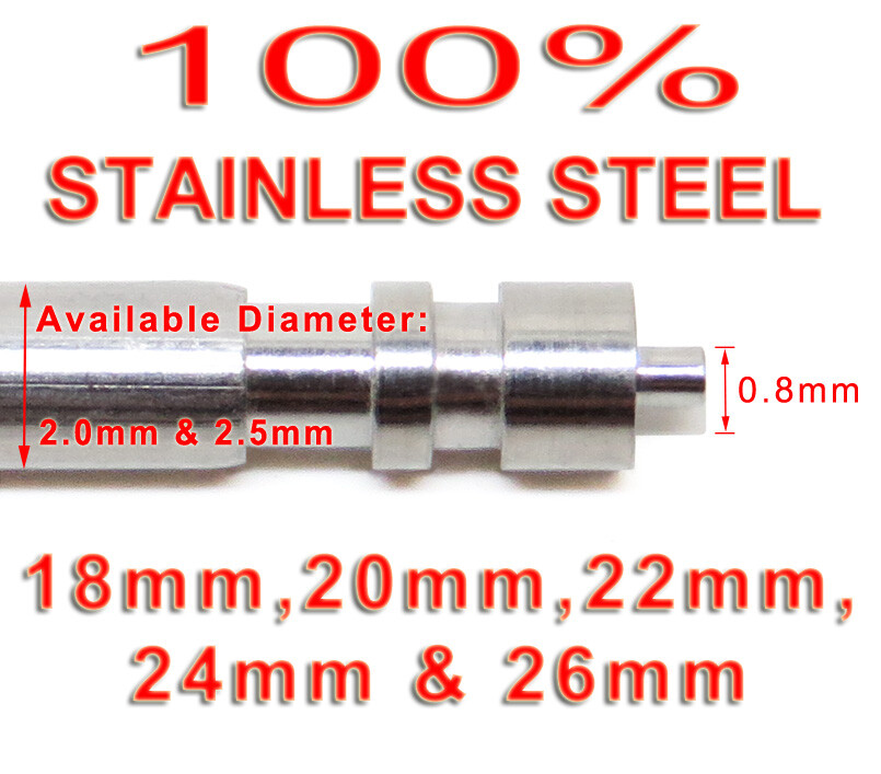 18mm ~ 26mm President FAT Spring Bar 2.5mm or 2.0mm x0.8mm Tip for Diver Watches