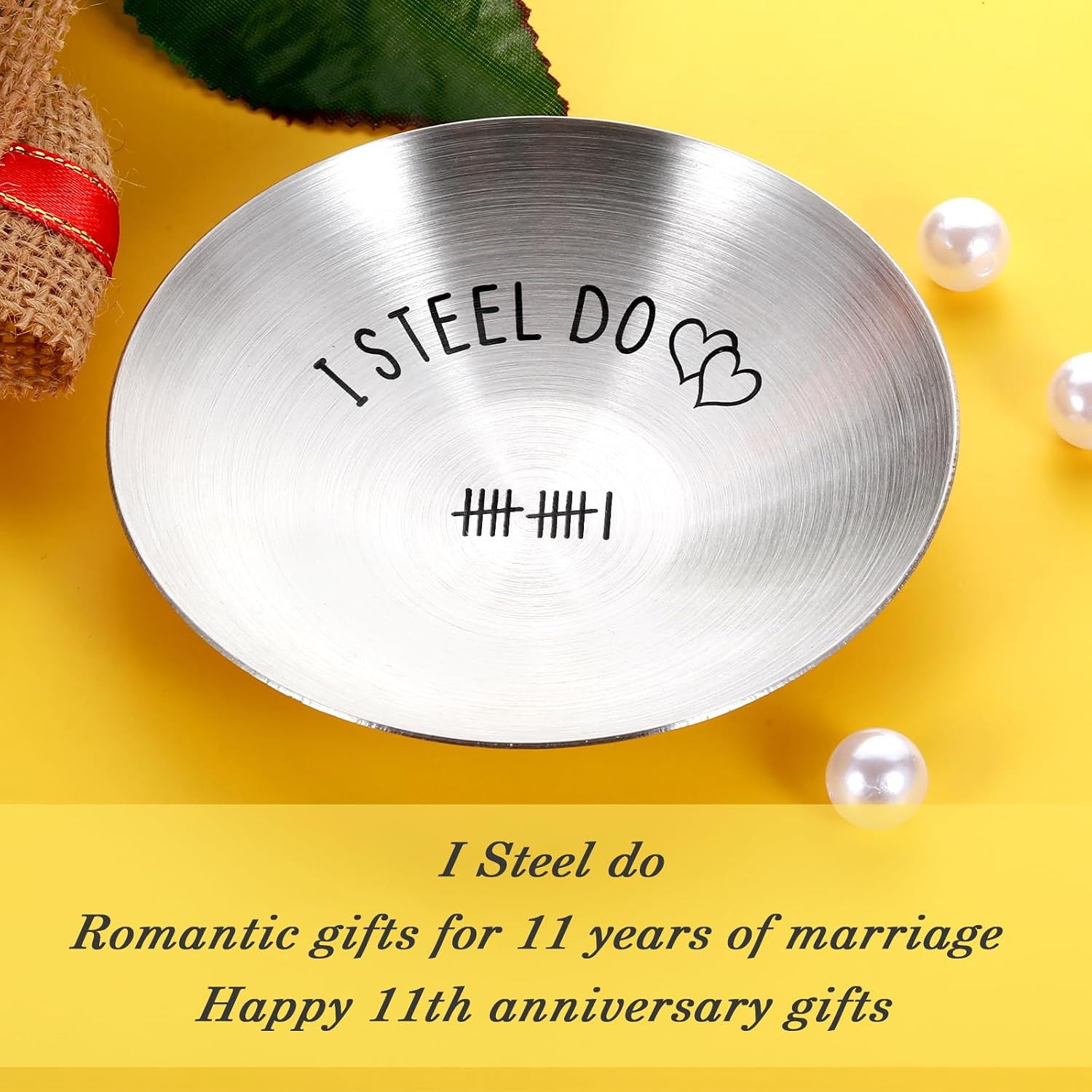 11Th Anniversary Steel Gifts for Women Men 11 Year Wedding Anniversary | for Wif