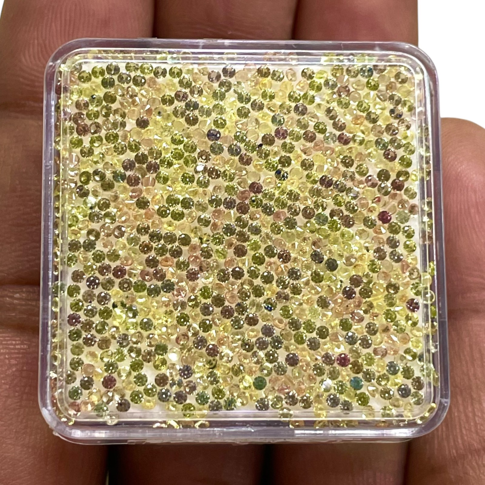 100 Pcs Natural Ceylon Yellow Sapphire 1.3mm Round Diamond Cut Loose Gemstones