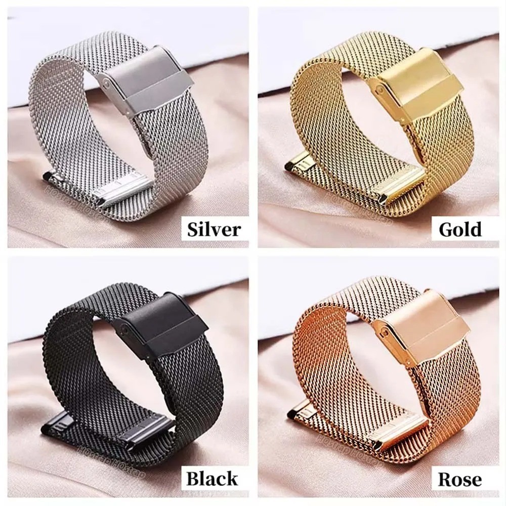 Rugged Milanese Mesh Stainless Steel Metal Watch Strap Band Quick Release12-24mm