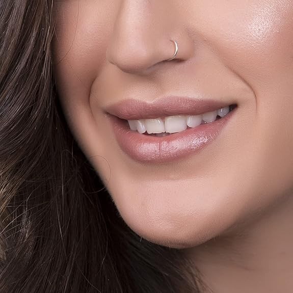 Sterling Silver Nose Ring – Dainty Thin 20 Gauge 7Mm Nose Piercing Hoop – 925 St