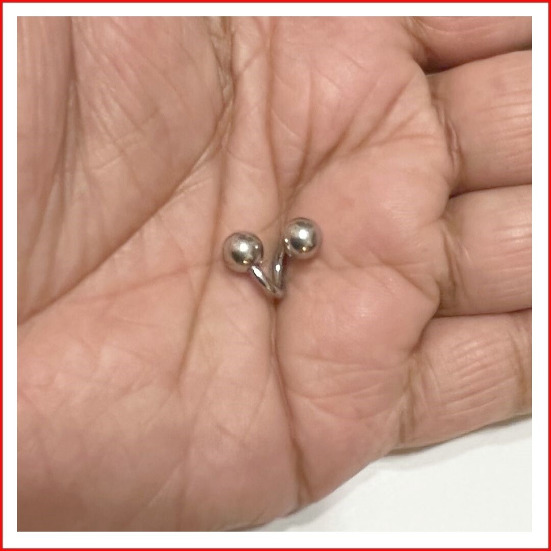 Smallest STIMULATING VCH TWISTER THIN 16g ONLY 6mm Dia Surgical Steel.