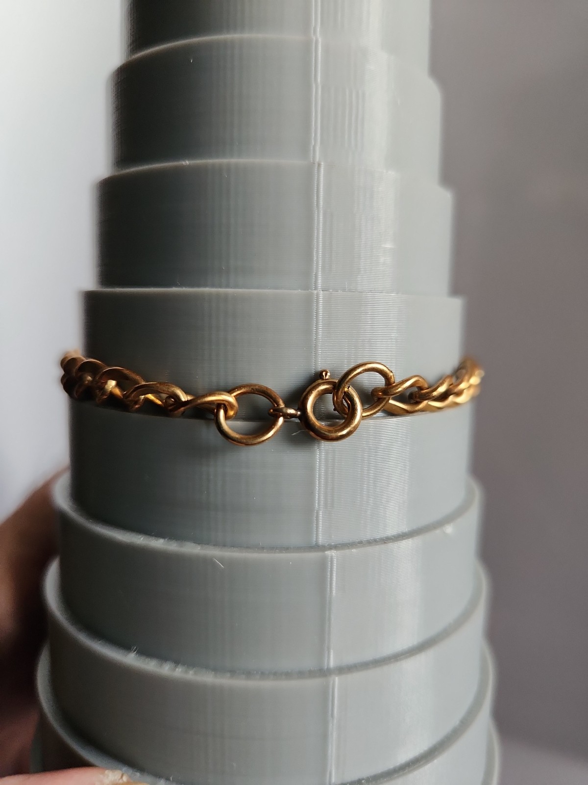 12k GF 1/20 Yellow Gold Chain Bracelet Size 7″ Shiny & Very Light Weight