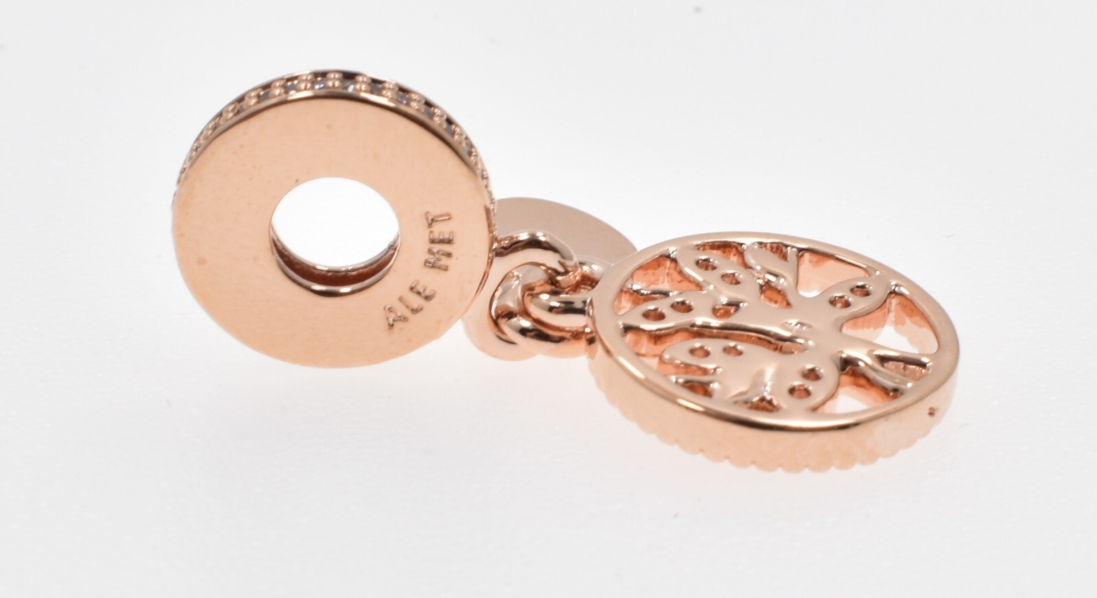Pandora Charm Sparkling Family Tree Dangle 14K Rose Gold Plated 781728CZ