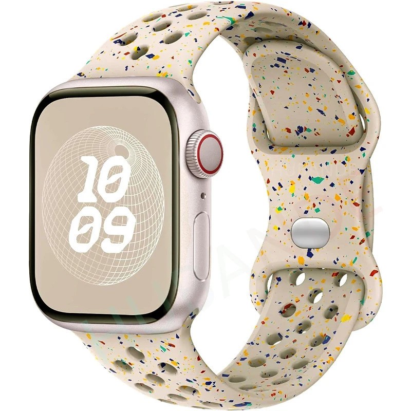 Sport Silicone Band for Apple Watch 11 10 9 8 7 Ultra 3 SE 41/42/44/45/46/49mm