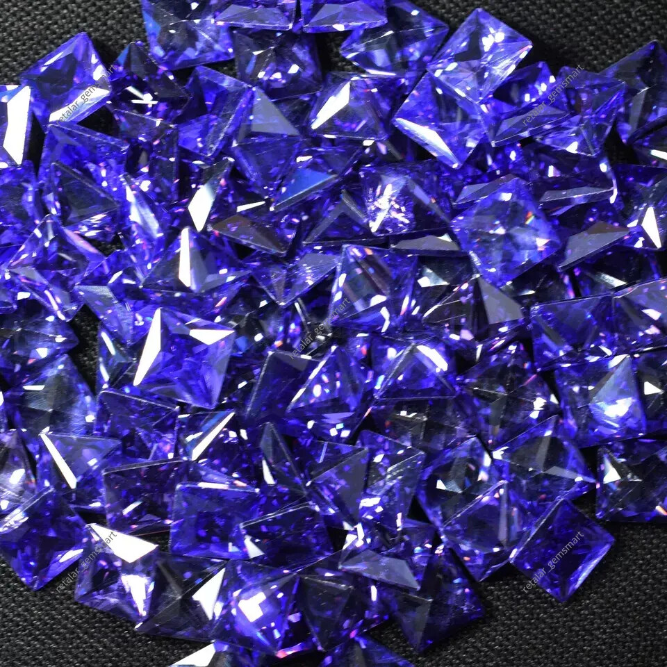 Natural Purple Sapphire 12 Pcs 5×5 mm Square Cut CERTIFEID Loose Gemstone Lot