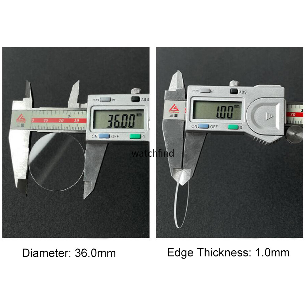 Flat Sapphire 1.0/1.2/1.5/2.0/2.5/3.0MM Thick Watch Glass Round Crystal 20-41.5
