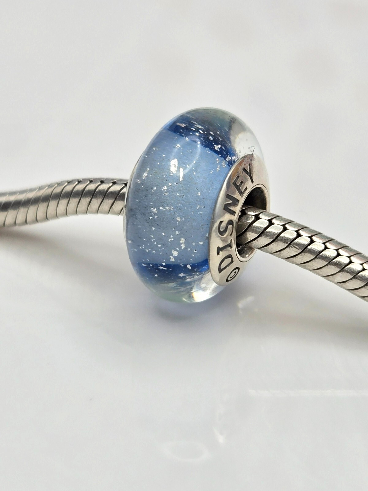 Authentic Pandora Disney Murano Cinderella’s Signature Blue glass Charm